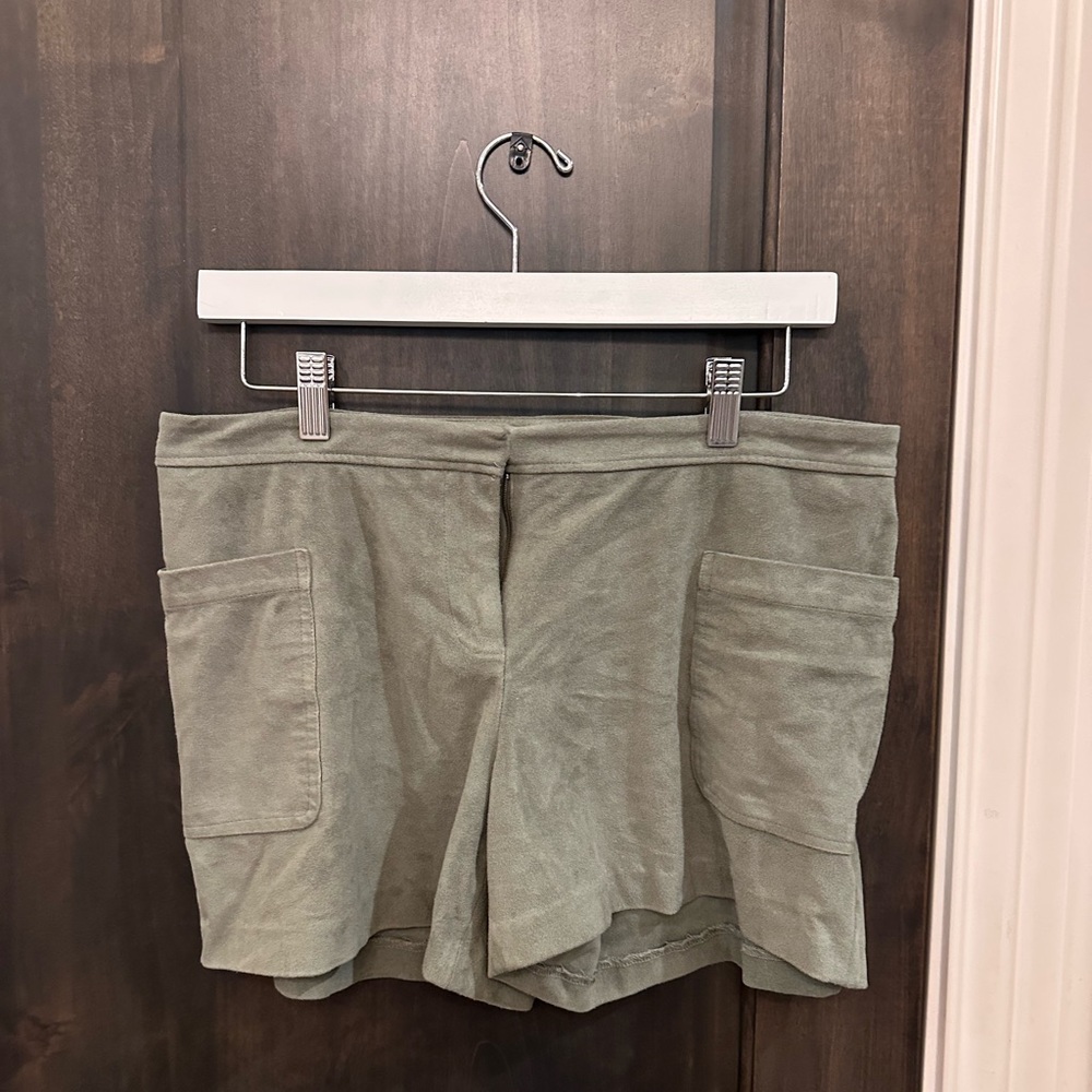 Vince Camuto Suede Green Shorts